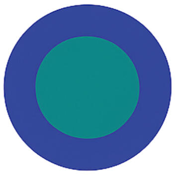 Mood Roundel Teal Inner Circle Ultramarine Outer Ring